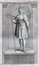 Garcilaso de la Vega, Inca prince, engraving of 1704 from the work 'Histoire des Yncas, Rois du P?