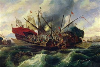 Battle of Lepanto 7-10 - 1571, naval battle fought between the armies of the Holy League and the ?