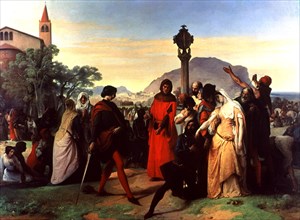 Sicilian Eve (1282), oil Painting from 19th century by Francesco Hayez.