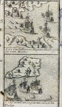'The Spaniards arrive in the bay of Saint Matthew' and 'The Spaniards go to the Puna island'. Co?