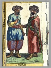 Arabs, colored engraving from the book 'Le Theatre du monde' or 'Nouvel Atlas', 1645, created, pr?