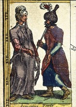 Armenians and Persians, colored engraving from the book 'Le Theatre du monde' or 'Nouvel Atlas', ?
