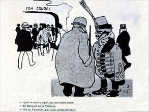 Satirical cartoon published in the journal Cu-cut which resulted in military riots in 25 November?