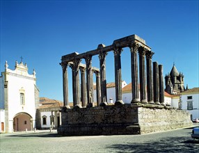 Roman temple of Diana in Evora.