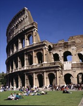 Exterior view of the Colosseum..