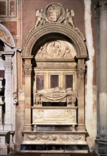 Tomb of Leonardo Bruni (1370-1444), Italian humanist. Work by Bernardo Rossellino.