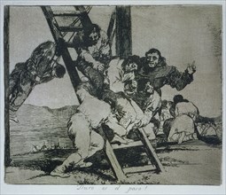 The Disasters of War, a series of etchings by Francisco de Goya (1746-1828), plate 14: 'Duro es e?