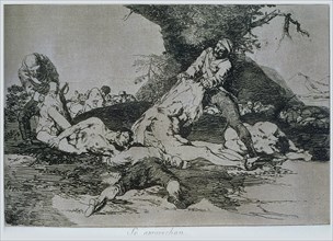 The Disasters of War, a series of etchings by Francisco de Goya (1746-1828), plate 16: 'Se aprove?