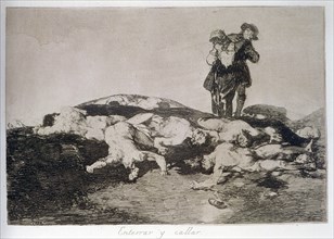 The Disasters of War, a series of etchings by Francisco de Goya (1746-1828), plate 18: 'Enterrar ?
