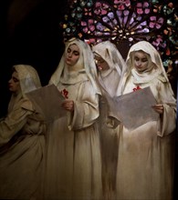 'Choir of nuns', 1901-1902, oil Painting by Ramon Casas.