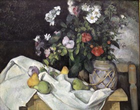 'Still Life and Vase', Oil, 1880 by Paul Cezanne.