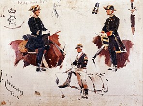 Military uniforms by José Cusachs.