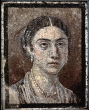Female portrait of a poet, mosaic found in Pompeii.
