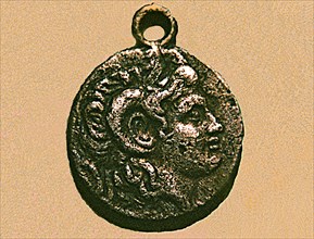 Silver coin with the head of Alexander the Great with the horns of the Egyptian god Amho, belongs?