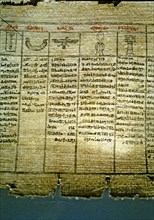 Fragment of papyrus in the 'Book of the Dead of Zed'.