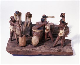 Wooden model representing a kitchen scene, from a funerary equipment (Asjut, 2000 B.C.).