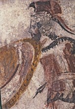Fresco from the Lucan tomb representing a warrior.