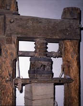 Press used to iron the paper in the Capellades Paper Museum.