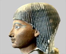 Sennefer, steward of the royal quarters, detail of the head.
