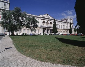 Exterior view of the Royal Palace of Ajuda. Work by José da Costa e Silva.