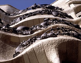 La Pedrera or Mila House, completed in 1912, designed by architect Antoni Gaudi i Cornet, Detail ?