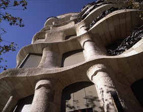 La Pedrera or Mila House, completed in 1912, designed by architect Antoni Gaudi i Cornet, detail ?