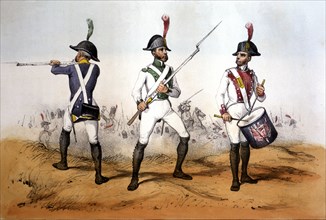 Reign of Charles IV, Infantry, 1805. Line regiment and battalions of light troops: Soldiers and D?