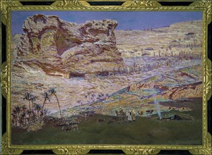 The cave of the prophets' (Lebanon), by Muñoz Degrain, oil, 1912.