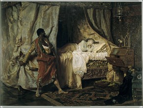 Othello and Desdemona,' Muñoz Degrain oil 1880.