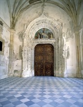 Façade of the church of the Monastery of Santa Maria de El Paular, founded by John I in 1390..