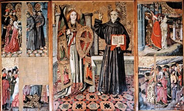 Altarpiece of San Bernardino and the guardian angel, commissioned in 1462 by the Trade Union of E?