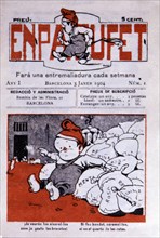 Cover of the comic 'En Patufet', weekly magazine, Barcelona, January, 1904. Núm.13.