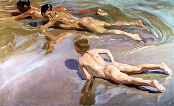 'Children on the Beach', 1910, oil by Joaquin Sorolla.