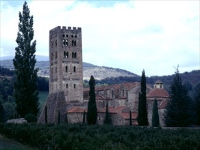 Benedictine Monastery of Sant Miquel de Cuixà, exterior view.