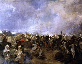 Battle of Guadalete (711), represents the development of the battle with the flight of the Goths ?