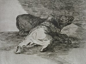 The Disasters of War, a series of etchings by Francisco de Goya (1746-1828), plate 40: 'Algún par?