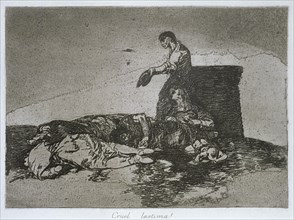 The Disasters of War, a series of etchings by Francisco de Goya (1746-1828), plate 48: 'Cruel lás?