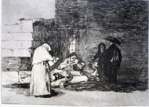 The Disasters of War, a series of etchings by Francisco de Goya (1746-1828), plate 49 'Caridad de?