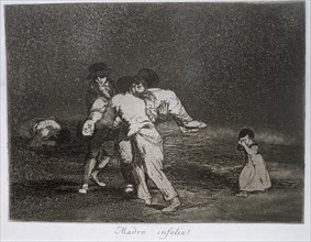 The Disasters of War, a series of etchings by Francisco de Goya (1746-1828), plate 50: 'Madre inf?