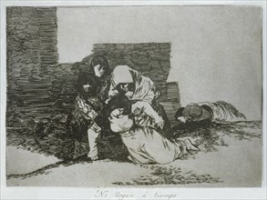 The Disasters of War, a series of etchings by Francisco de Goya (1746-1828), plate 52: 'No llegan?