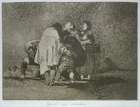 The Disasters of War, a series of etchings by Francisco de Goya (1746-1828), plate 53: 'Espiró si?