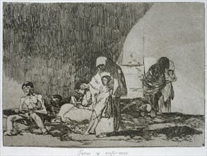 The Disasters of War, a series of etchings by Francisco de Goya (1746-1828), plate 57: 'Sanos y e?