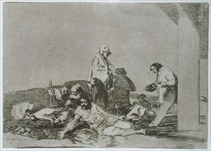 The Disasters of War, a series of etchings by Francisco de Goya (1746-1828), plate 58: 'No hay qu?