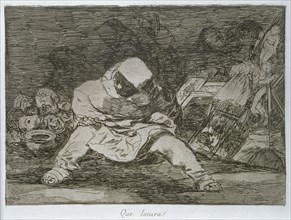 The Disasters of War, a series of etchings by Francisco de Goya (1746-1828), plate 68: 'Que locur?