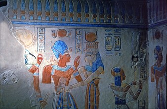 Frescoes from the tomb of Amon Her Kopechef, son of Ramses III.
