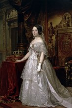 Portrait of Elizabeth II, Queen of Spain, 1844, oil by Federico Madrazo.