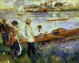 'Rowers at Chatou', 1879, oil Painting by Pierre Auguste Renoir.