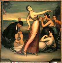 'The Joys', 1917, oil by Julio Romero de Torres.
