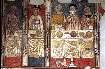 Murals in the refectory of the Canonja of the 'Seu Vella' of Lleida. 'The Canonical Pia Almoina' ?
