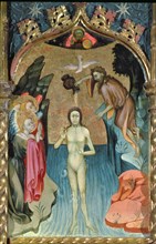 Altarpiece of St John the Baptist, table of Baptism of Jesus by John the Baptist, Barcelona 1420/?